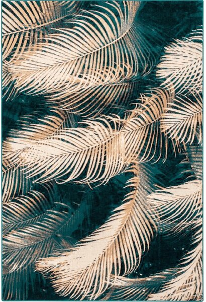 Tappeto in lana color petrolio 133x180 cm Areca - Agnella