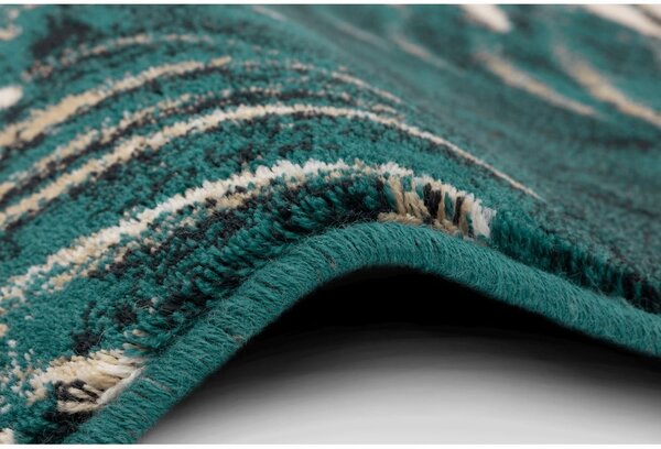 Tappeto in lana color petrolio 133x180 cm Areca - Agnella