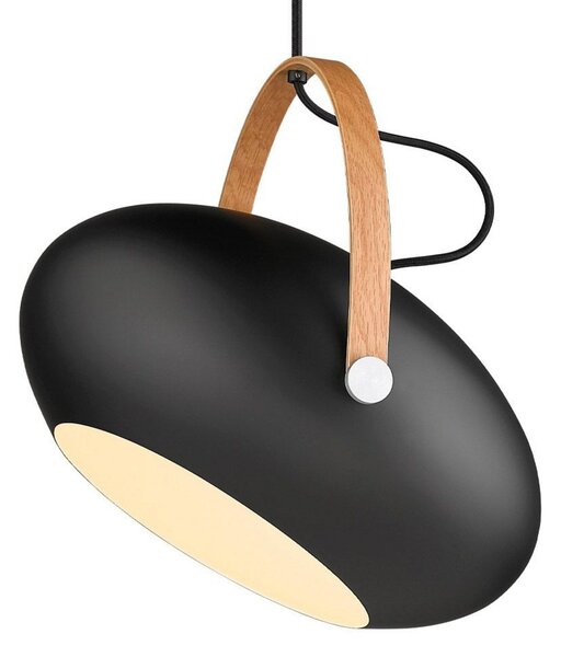 Lampada a sospensione Halo Design, Nero, Sala da pranzo, Vetro
