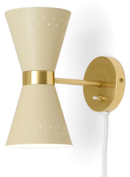 Applique da parete Audo Copenhagen, Collector, dimmerabile, Beige, Soggiorno, Metallo, Design