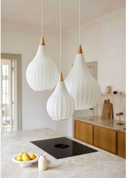 Lampada a sospensione Halo Design, Bianco, Soggiorno, Tessuto / Tessile