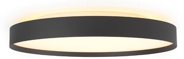 Plafoniera Halo Design, dimmerabile, Nero, Camera da letto, Plastica
