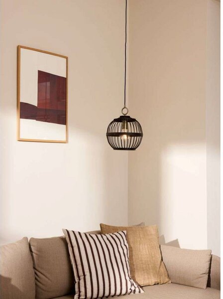 Lampada a sospensione Halo Design, Nero, Sala da pranzo, Legno