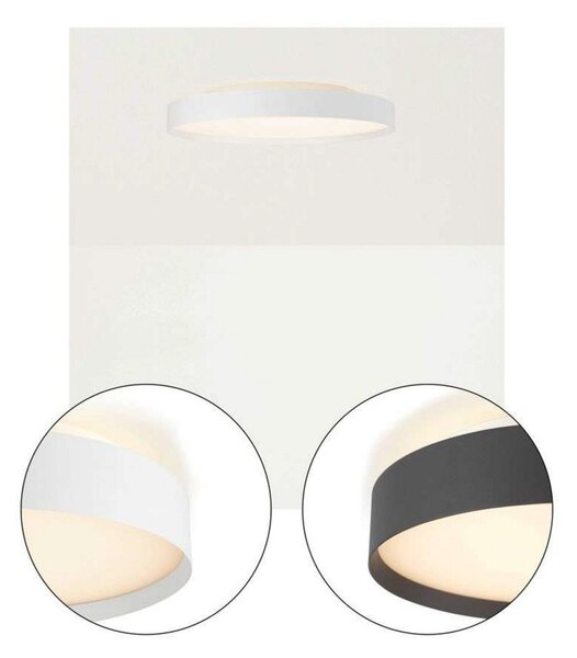 Plafoniera Halo Design, dimmerabile, Bianco, Camera da letto, Plastica