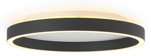 Plafoniera Halo Design, dimmerabile, Nero, Camera da letto, Plastica