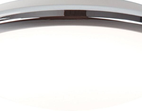 Plafoniera Contemporanea Knutsford Acciaio Cromo Vetro Bianco Led 14W 3500K