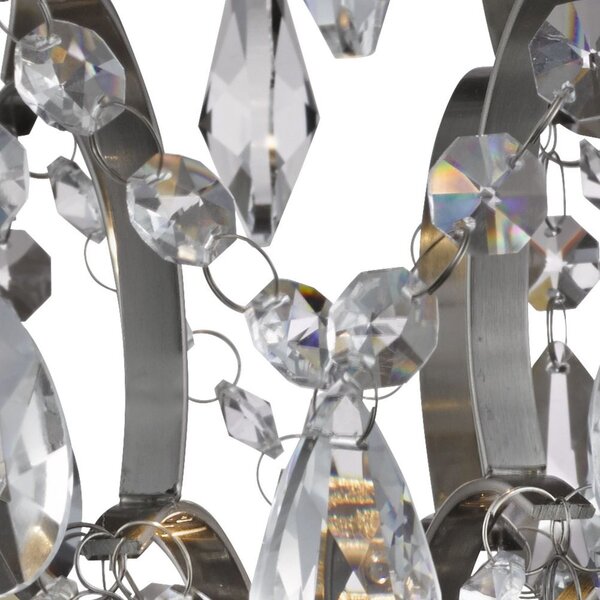 Lampada a Soffitto Classica Bella Acciaio Cromo Vetro 1 Luce Gu10
