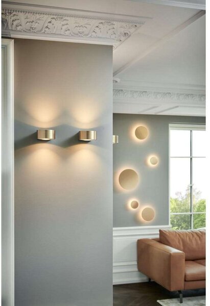 Applique da parete LIGHT-POINT, dimmerabile, Dorato / Ottone, Bagno, Alluminio