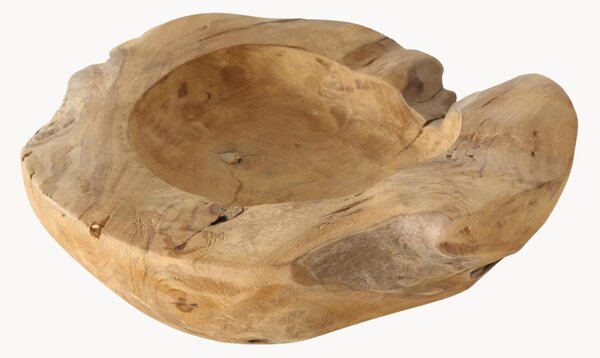 Ciotola decorativa grande in legno di teak Unikat