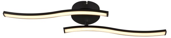 Globo 67178S - Lampadario a plafone LED TYLER LED/12W/230V nero