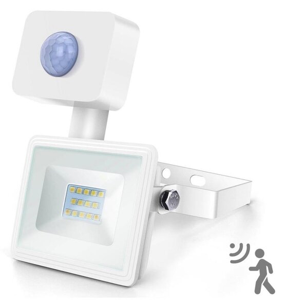 Aigostar - Proiettore LED con sensore LED/10W/230V 4000K IP65 bianco