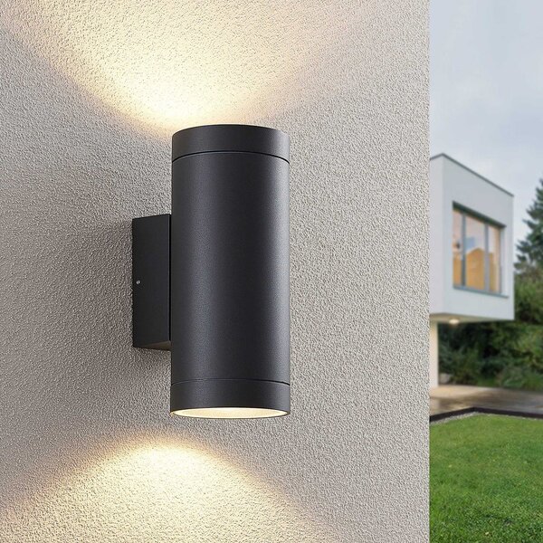 Lampade da esterno Lucande, Thomke, dimmerabile, Grigio, Balcone, Metallo, Moderno