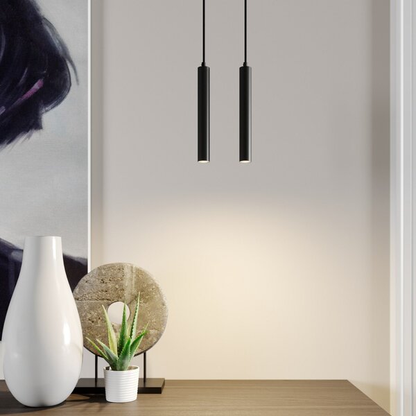 Lampada a sospensione Arcchio, Franka, Nero, Soggiorno, Metallo, Moderno