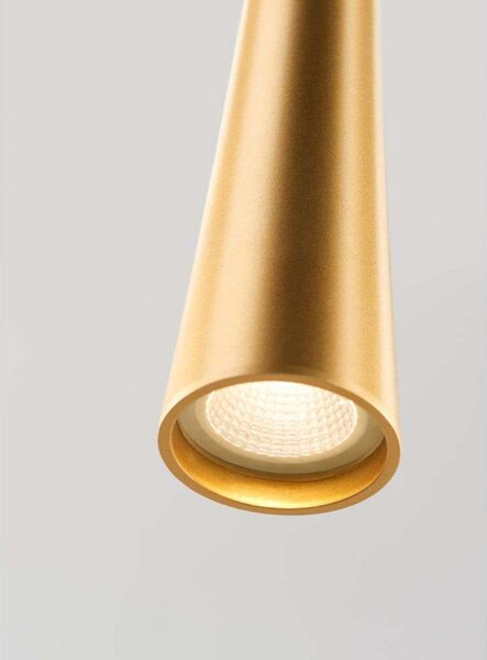 Lampada a sospensione LIGHT-POINT, Dorato / Ottone, Soggiorno, Alluminio