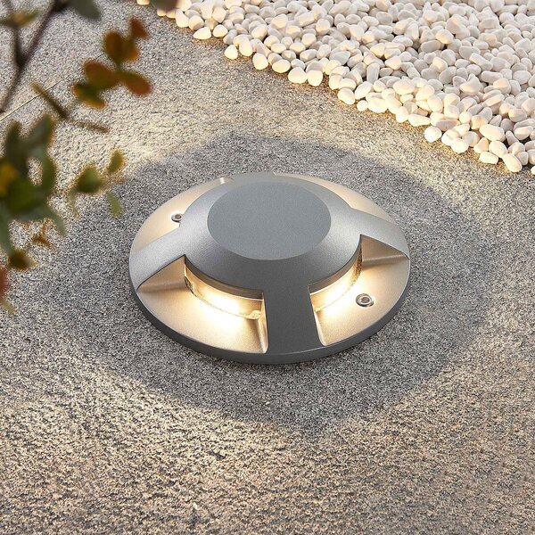 Lampade da esterno Lucande, Jeffrey, Grigio, Metallo, Moderno