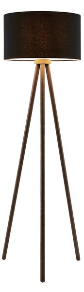 Lampada da terra Lindby, Majken, Nero, Soggiorno, Legno, Scandinavo