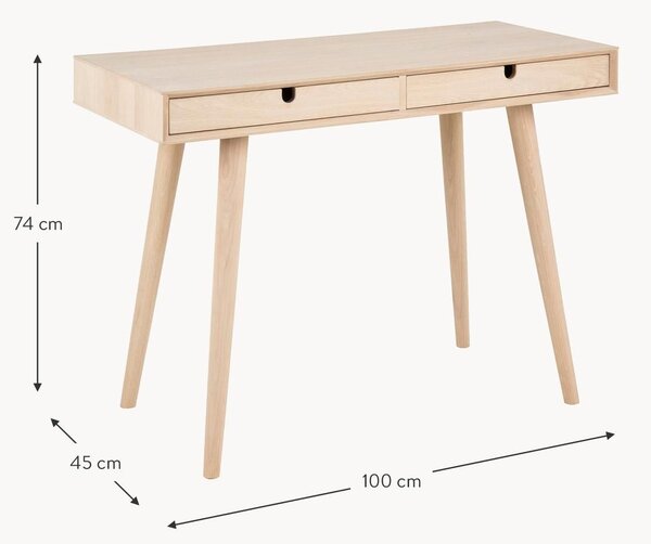 Scrivania in legno di quercia Century