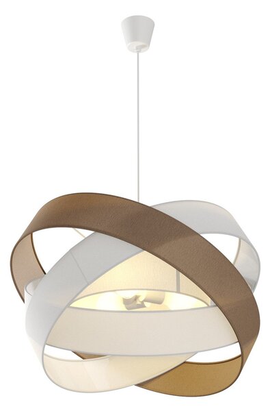 Lampada a sospensione Lindby, Simaria, dimmerabile, Marrone / Ruggine, Soggiorno, Tessuto / Tessile, Moderno