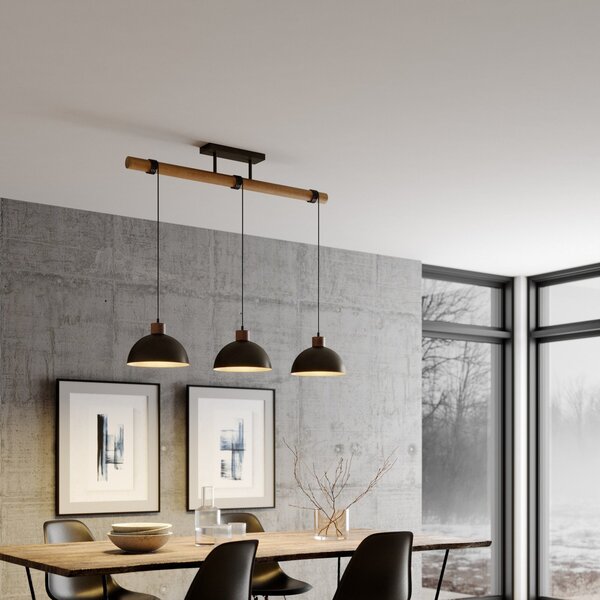 Lampada a sospensione Lindby, Holgar, dimmerabile, Grigio, Soggiorno, Metallo, Industriale