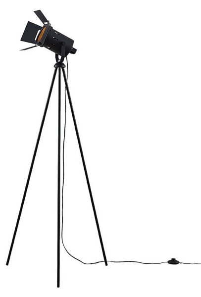 Lampada da terra Lindby, Devon, Nero, Soggiorno, Metallo, Moderno