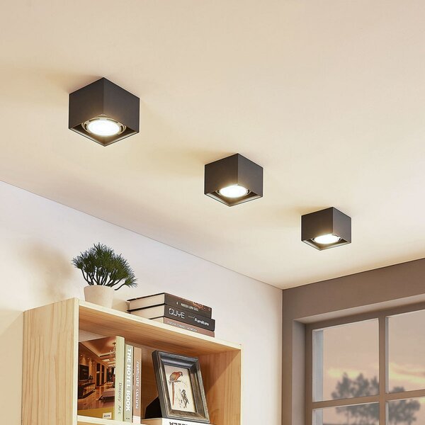 Plafoniera Arcchio, Mabel, dimmerabile, Grigio, Cucina, Metallo, Moderno