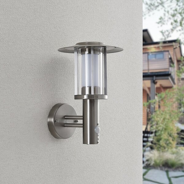 Lampade da esterno Lindby, Gregory, Metallizzato, Balcone, Acciaio inossidabile, Moderno