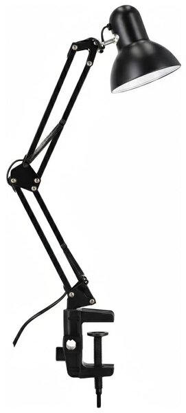 Lampada da tavolo con morsetto 1xE27/60W/230V nera