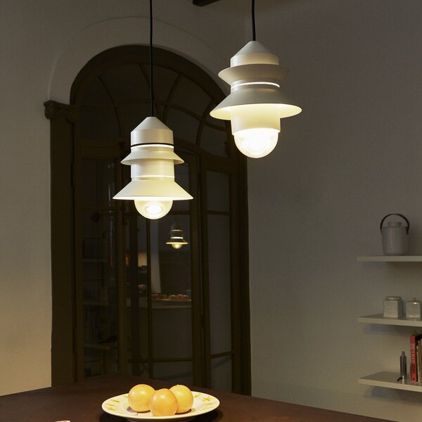 Lampada a sospensione MARSET, Santorini, dimmerabile, Marrone / Ruggine, Soggiorno, Vetro, Design