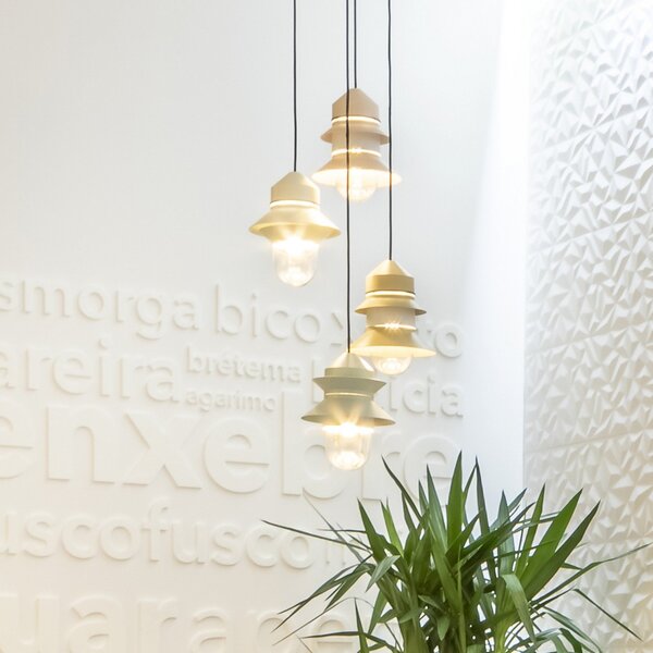 Lampada a sospensione MARSET, Santorini, dimmerabile, Verde, Soggiorno, Vetro, Design