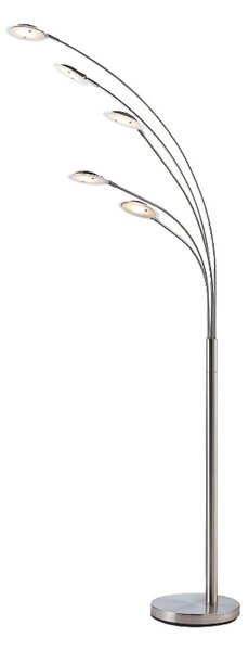 Lampada da terra Lindby, Anea, Metallizzato, Soggiorno, Metallo, Moderno