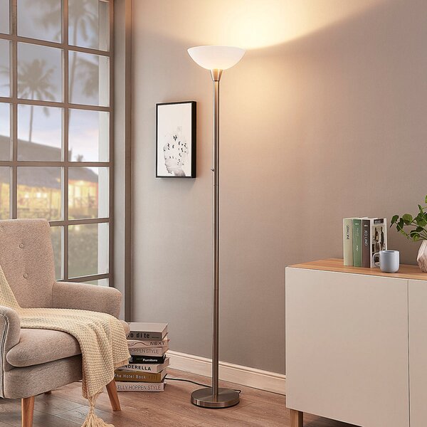Lampada da terra Lindby, Ignacia, Metallizzato, Soggiorno, Metallo, Moderno