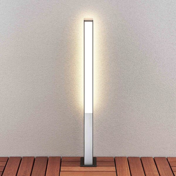 Lampade da esterno Lucande, Aegisa, Nero, Terrazza, Acciaio inossidabile, Moderno