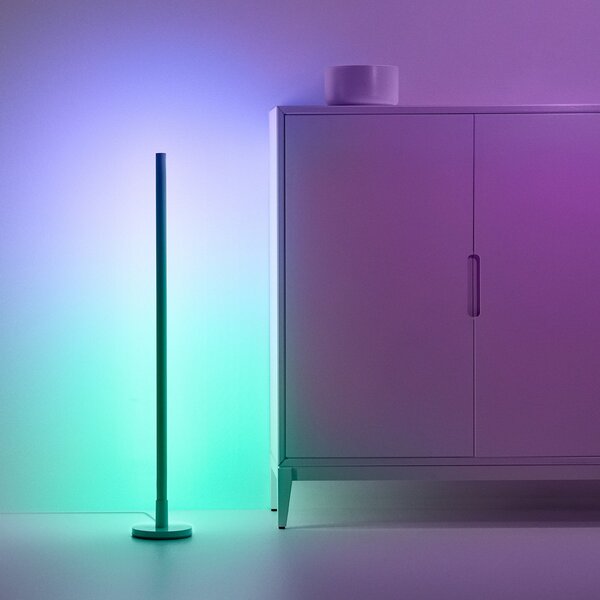 Lampada da terra WiZ, Pole, dimmerabile, Bianco, Soggiorno, Plastica, Moderno