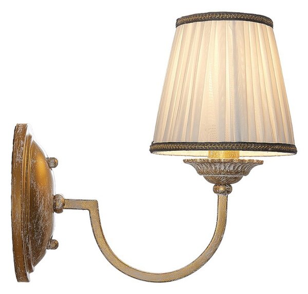 Applique da parete Lindby, Lumiel, dimmerabile, Bronzo / Ottone anticato, Soggiorno, Tessuto / Tessile, Campagna / rustico