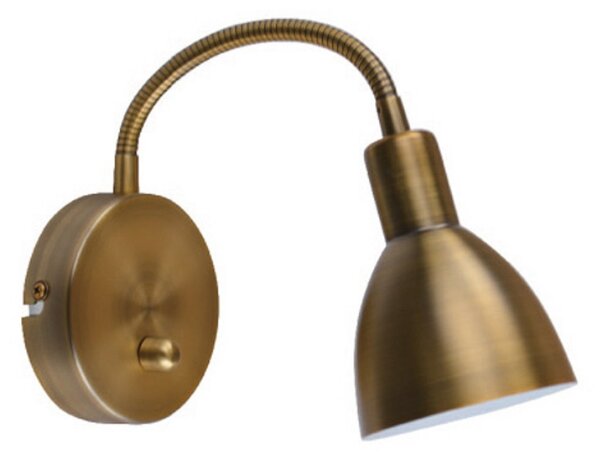 Applique da parete Lindby, Amrei, dimmerabile, Bronzo / Ottone anticato, Soggiorno, Metallo, Antico
