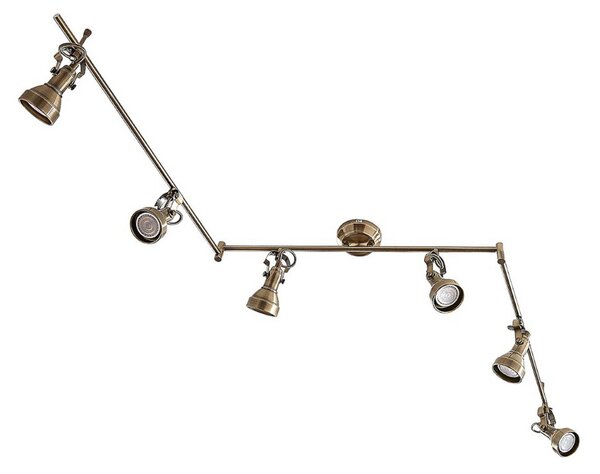 Plafoniera Lindby, PERSEAS, dimmerabile, Bronzo / Ottone anticato, Soggiorno, Metallo, Antico