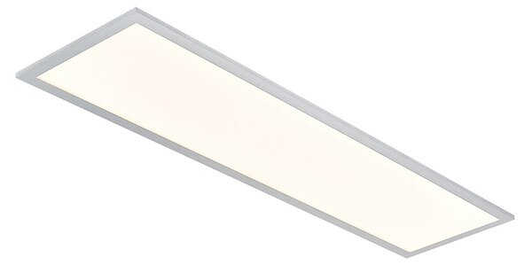 Plafoniera Lindby, Kjetil, dimmerabile, Grigio, Studio / Ufficio, Plastica, Moderno