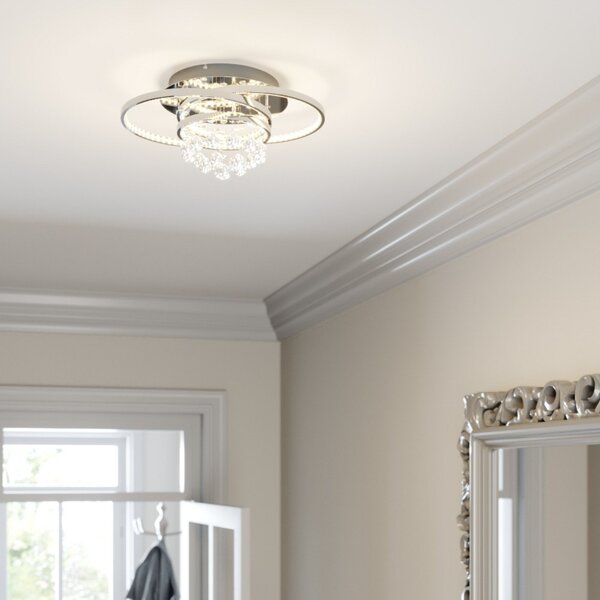 Plafoniera Lucande, Keely, dimmerabile, Metallizzato, Soggiorno, Metallo, Moderno