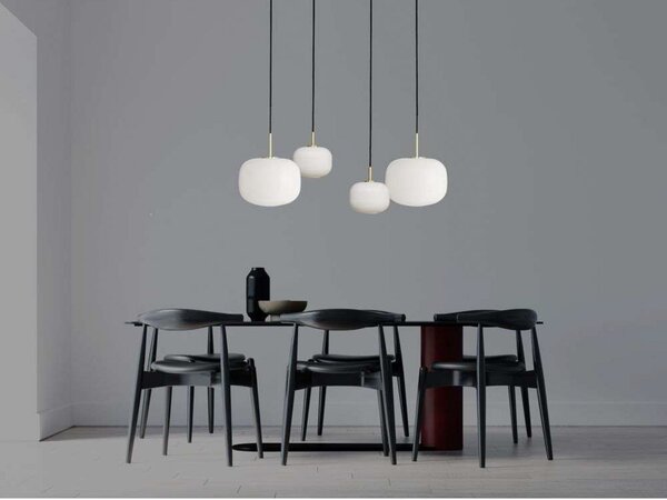 Cuscino Lampada a Sospensione Large Black/Brass - Antidark