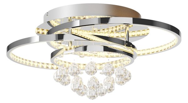 Plafoniera Lucande, Keely, dimmerabile, Metallizzato, Soggiorno, Metallo, Moderno