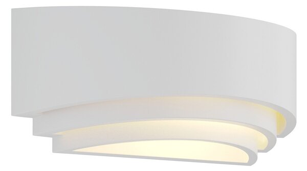 Applique da parete Lindby, Lucien, dimmerabile, Bianco, Camera da letto, Gesso / Argilla, Moderno