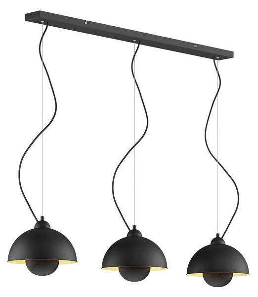 Lampada a sospensione Lindby, Gretja, dimmerabile, Nero, Soggiorno, Metallo, Moderno