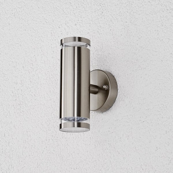 Lampade da esterno Lindby, Tiberius, Metallizzato, Balcone, Acciaio inossidabile, Moderno