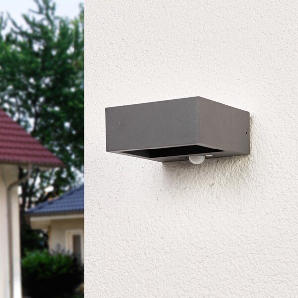 Lampade da esterno Lucande, Mahra, Grigio, Balcone, Metallo, Moderno