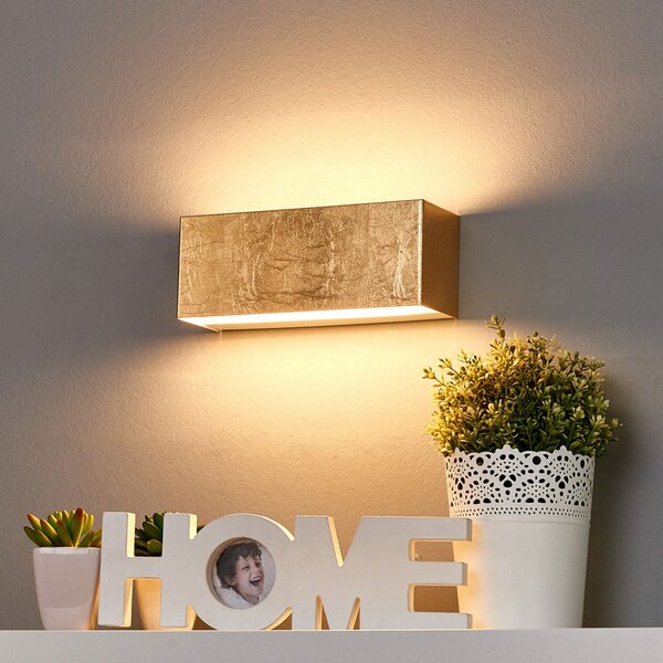 Applique da parete Lindby, Quentin, Dorato / Ottone, Corridoio, Metallo, Moderno