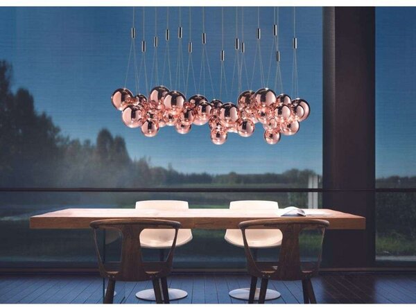 Lampada a sospensione Lodes, dimmerabile, Rosa / Rosé, Sala da pranzo, Vetro
