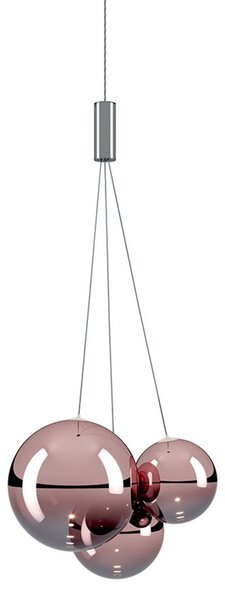 Lampada a sospensione Lodes, dimmerabile, Rosa / Rosé, Sala da pranzo, Vetro