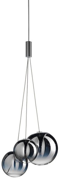 Lampada a sospensione Lodes, dimmerabile, Metallizzato, Sala da pranzo, Vetro
