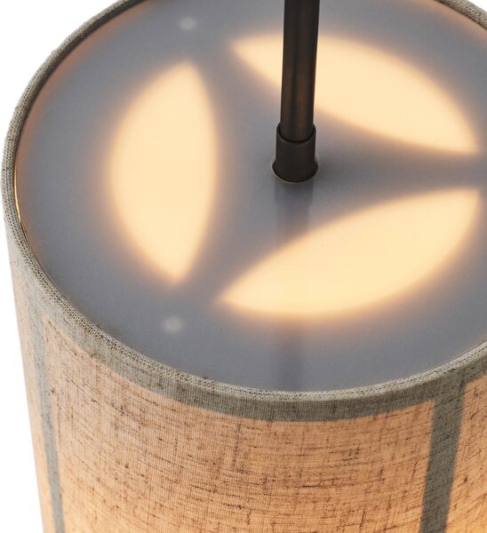 Lampada a sospensione Audo Copenhagen, Hashira, dimmerabile, Beige, Soggiorno, Tessuto / Tessile, Design