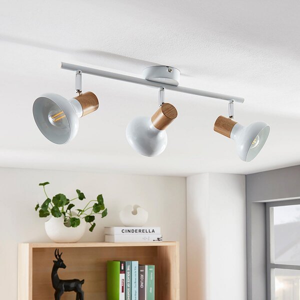 Plafoniera Lindby, Fridolin, dimmerabile, Bianco, Cucina, Metallo, Moderno